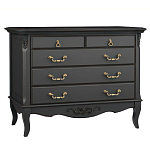 Комод черный из массива бука в стиле прованс Black Provence варинант исполнения - 3 | Loft Concept в Челябинске