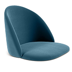 Барный стул вращающийся со спинкой Синий Велюр Vendramin Chair варинант исполнения - 2 | Loft Concept в Челябинске