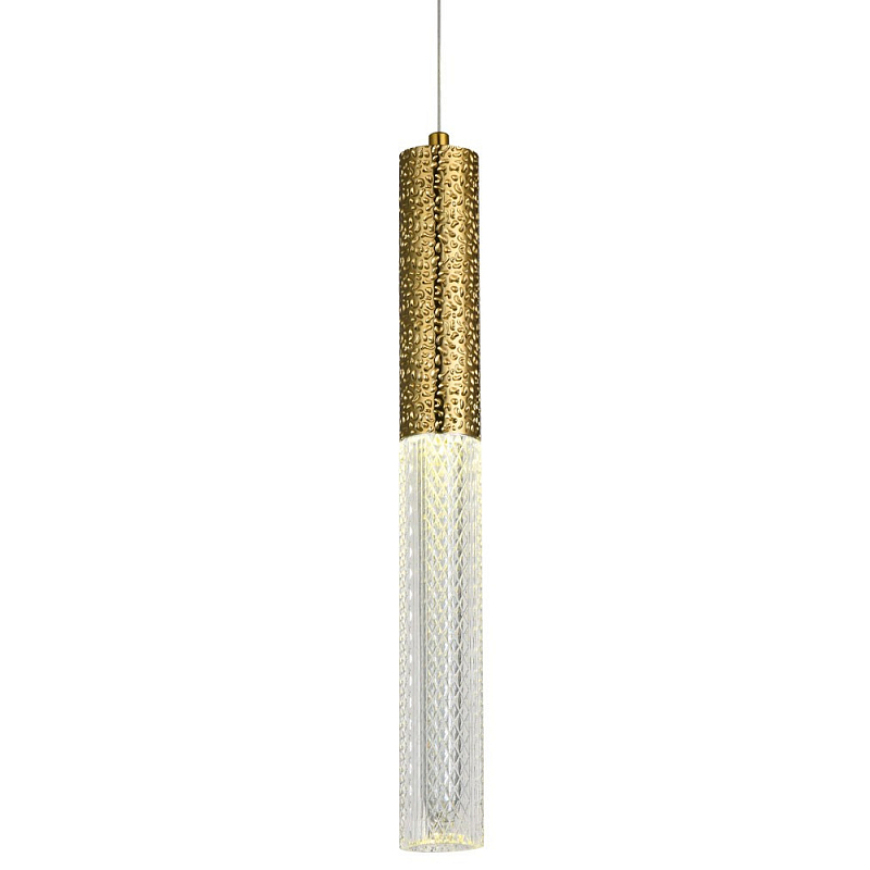 Подвесной светильник латунь Dew Drops Tube Brass Hanging Lamp Прозрачный Латунь Подвесной светильник латунь Dew Drops Tube Brass Hanging Lamp Прозрачный Латунь в Челябинске | Loft Concept