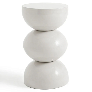 Приставной столик белого цвета Bead