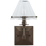 Бра с прозрачным стеклянным абажуром в форме конуса Bartolomeo Bronze варинант исполнения - 3 | Loft Concept в Челябинске