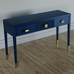 Дизайнерский Письменный стол Elsa Dreams Blue с тремя ящиками варинант исполнения - 3 | Loft Concept в Челябинске