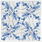 Плитка с узором 2 кота 2 пистолета варинант исполнения - 2 | Loft Concept в Челябинске