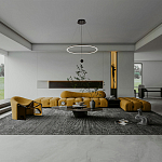 Светодиодная люстра Black LED Circle and Ball Lamp варинант исполнения - 7 | Loft Concept в Челябинске