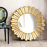 Зеркало круглое с лучами из зеркальных фацетов Golden Facet варинант исполнения - 2 | Loft Concept в Челябинске