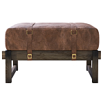 Пуф Duncan винтажная коричневая кожа  варинант исполнения - 1 | Loft Concept в Челябинске