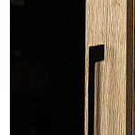 Шкаф-витрина в стиле лофт с чёрной стеклянной дверью Urban Style Space варинант исполнения - 5 | Loft Concept в Челябинске