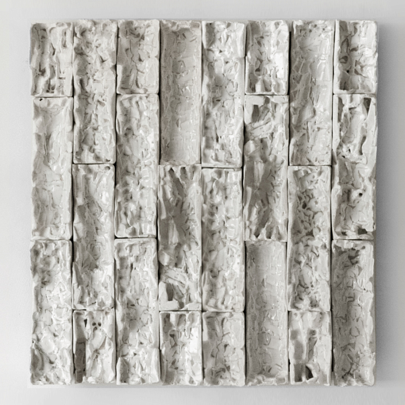 Фактурное Панно для современного интерьера Topo Study I Белый в Челябинске | Loft Concept 