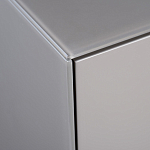 Тумба под телевизор со стеклянной столешницей и с выдвижными ящиками Minimalist Accent варинант исполнения - 4 | Loft Concept в Челябинске