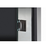 Шкаф-витрина цвета графит с полками и стеклянной дверью Strict Lines варинант исполнения - 4 | Loft Concept в Челябинске