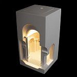 Встраиваемый в стену гипсовый светильник под покраску с арками и рельефными колоннами Antiquity Athena варинант исполнения - 3 | Loft Concept в Челябинске