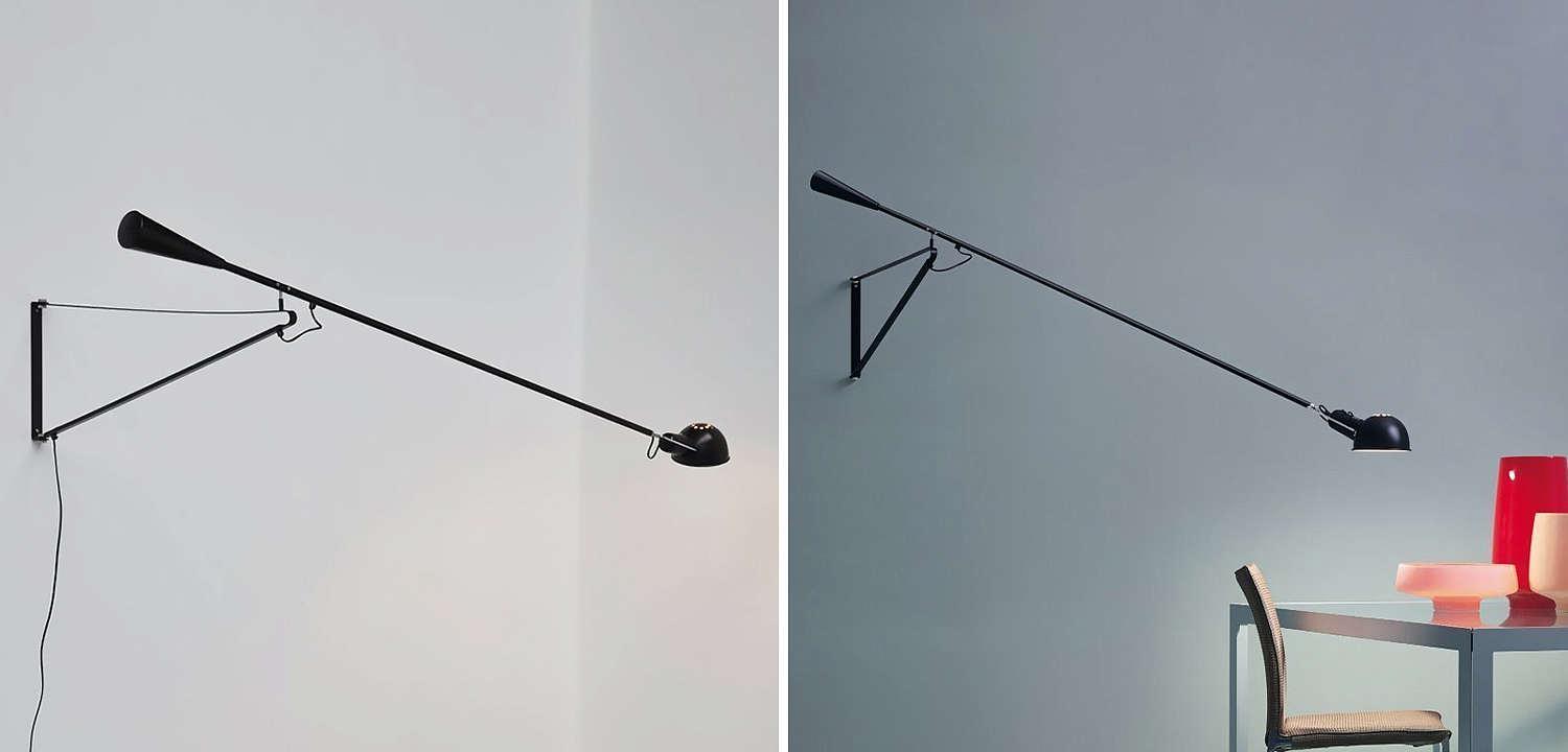 Настенный светильник FLOS Mod 265 Wall Lamp Black by Paolo Rizzatto 205 см Настенный светильник FLOS Mod 265 Wall Lamp Black by Paolo Rizzatto 205 см - Loft-Concept в Челябинске