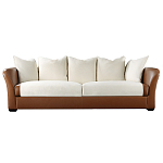 Элитарный современный диван Birmingham с кожаной спинкой варинант исполнения - 4 | Loft Concept в Челябинске