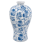 Ваза фарфоровая высокая с синими цветочными мотивами Independence варинант исполнения - 1 | Loft Concept в Челябинске