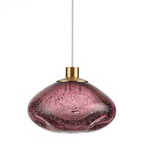 Подвесной светильник с прозрачным стеклянным плафоном округлой формы Effervia 