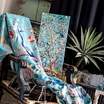 Постер на холсте в стиле шинуазри Chinoiserie Bridge in the garden Poster варинант исполнения - 2 | Loft Concept в Челябинске