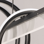 Люстра линейная черного цвета с волнообразным металлическим элементом Luke Lampco Tracer Lamp варинант исполнения - 9 | Loft Concept в Челябинске