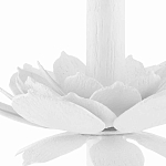 Торшер с декором в виде белого цветка магнолии на каркасе и черным абажуром White Magnolia варинант исполнения - 2 | Loft Concept в Челябинске