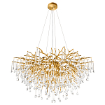 Люстра подвесная с прозрачными стеклянными подвесками в форме капель Диаметр 100 см Droplet Chandelier варинант исполнения - 4 | Loft Concept в Челябинске