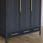 Большой Шкаф Primo Черный дуб с 3 дверьми и 3 выдвижными ящиками варинант исполнения - 3 | Loft Concept в Челябинске