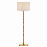 Торшер с цилиндрическим тканевым абажуром на каркасе волнистой формы Rotation варинант исполнения - 1 | Loft Concept в Челябинске