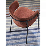 Стул полукруглый мягкий с буклированной обивкой Chair with Boucle Upholstery варинант исполнения - 5 | Loft Concept в Челябинске