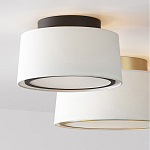 Потолочный светильник с круглым хлопковым абажуром Frosted Diffuser варинант исполнения - 2 | Loft Concept в Челябинске