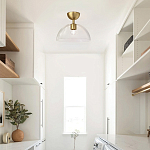 Потолочный светильник с широким полусферическим плафоном из прозрачного стекла Alora Mood варинант исполнения - 5 | Loft Concept в Челябинске