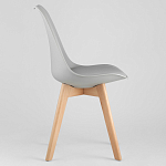 Стул с основой из пластика и мягким сиденьем Arvika Grey варинант исполнения - 3 | Loft Concept в Челябинске