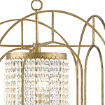 Люстра золотая с внутренним цилиндром из хрустальных бусин Romantic Lantern варинант исполнения - 1 | Loft Concept в Челябинске