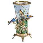 Ваза из фарфора с птицами на бронзовой ветке Garden of Eden варинант исполнения - 1 | Loft Concept в Челябинске