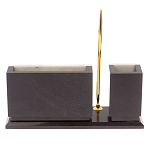 Настольный письменный набор из мрамора с часами и ручкой Marble Accessory варинант исполнения - 3 | Loft Concept в Челябинске