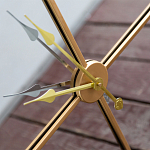 Часы настенные зеркальные с золотым металлическим циферблатом Mirror Tower Clock варинант исполнения - 3 | Loft Concept в Челябинске