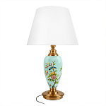 Настольная лампа голубая с изображением птиц Slip Away варинант исполнения - 1 | Loft Concept в Челябинске