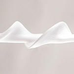 Люстра горизонтальная с волнистым белым плафоном Golden Swirl варинант исполнения - 5 | Loft Concept в Челябинске