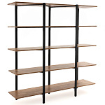 Стеллаж из массива дуба и стали Robson Rack Industrisal Metal Rust варинант исполнения - 1 | Loft Concept в Челябинске