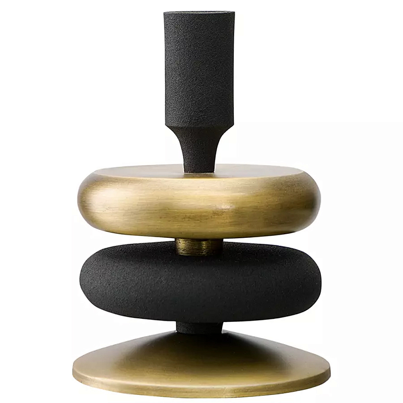 Подсвечник фигурный Candlestick Stylish Accent Черный Латунь Подсвечник фигурный Candlestick Stylish Accent Черный Латунь в Челябинске | Loft Concept