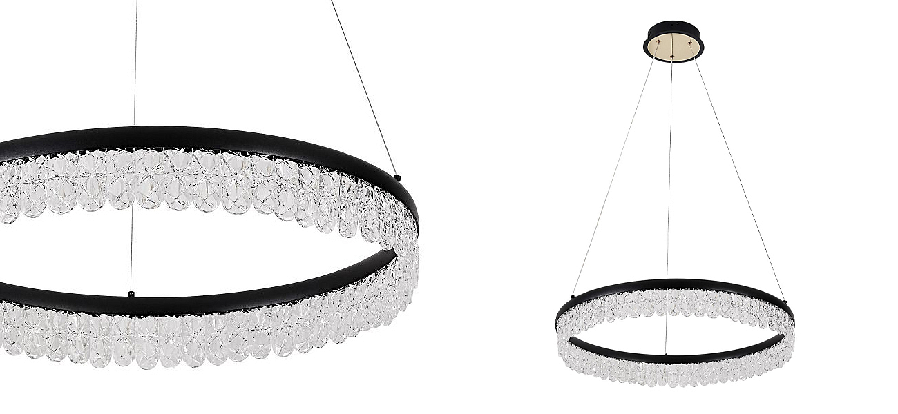Круглая светодиодная люстра Pettico Black Круглая светодиодная люстра Pettico Black - Loft-Concept в Челябинске