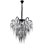 Люстра со стеклянными подвесками дымчатого цвета Ambre Glass Chandelier 70 варинант исполнения - 3 | Loft Concept в Челябинске