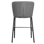 Стул барный серый с широкой закругленной спинкой Bar Chair Gray варинант исполнения - 4 | Loft Concept в Челябинске