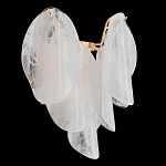 Бра из полупрозрачных овальных лепестков из стекла с металлическим основанием золотого цвета Nazaire Glass Lighting варинант исполнения - 1 | Loft Concept в Челябинске