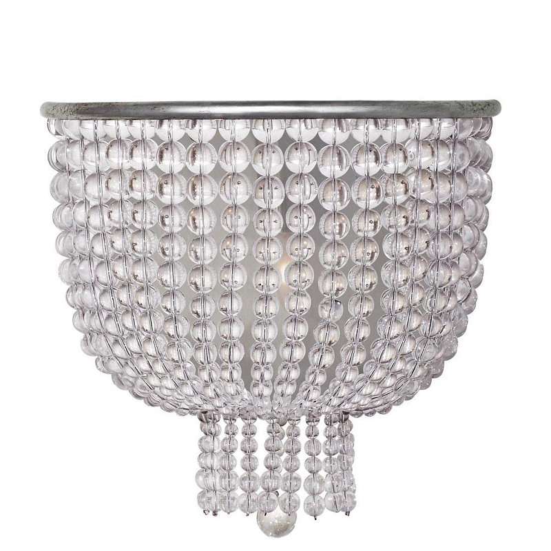 Бра JACQUELINE CLEAR SCONCE Прозрачный Латунь Серебряный Бра JACQUELINE CLEAR SCONCE Прозрачный Латунь Серебряный в Челябинске | Loft Concept