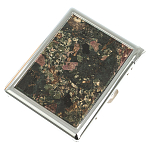 Портсигар на 10 сигарет с газовой зажигалкой из натурального камня Эвдиалит Stone Cigarettes Cases варинант исполнения - 1 | Loft Concept в Челябинске