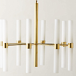 Люстра золотая с 16-ю тонкими цилиндрическими плафонами Shoulders варинант исполнения - 1 | Loft Concept в Челябинске