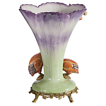 Ваза с цесарками из фарфора с бронзовыми элементами Garden of Eden варинант исполнения - 2 | Loft Concept в Челябинске