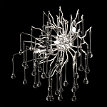 Бра с лучеобразным основанием и подвесками из прозрачного стекла в виде длинных капель Droplet Chandelier варинант исполнения - 12 | Loft Concept в Челябинске