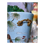 Кашпо из голубого фарфора с бронзовыми элементами Blue Garden варинант исполнения - 6 | Loft Concept в Челябинске