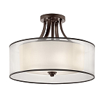 Потолочный светильник с двойным цилиндрическим плафоном из белого стекла и прозрачной органзы Kichler варинант исполнения - 17 | Loft Concept в Челябинске