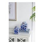 Ваза с крышкой в китайском стиле Oriental Blue & White Ornament Vases варинант исполнения - 4 | Loft Concept в Челябинске