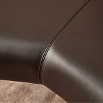 Кушетка с деревянным каркасом и сиденьем из коричневой натуральной кожи Moon Walnut Furniture варинант исполнения - 2 | Loft Concept в Челябинске